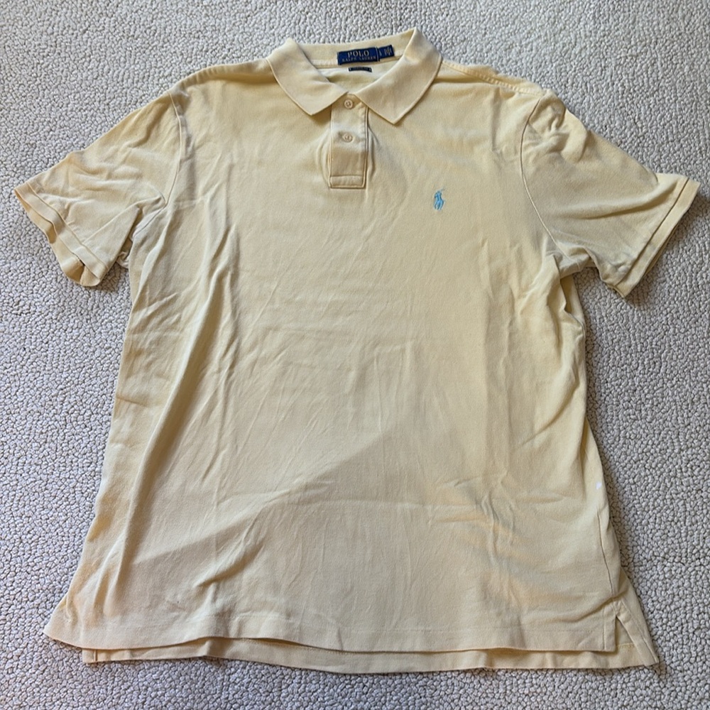 Polo Ralph Lauren Shirt Mens Large Blue Classic Fit Jersey Polo Preppy Golf